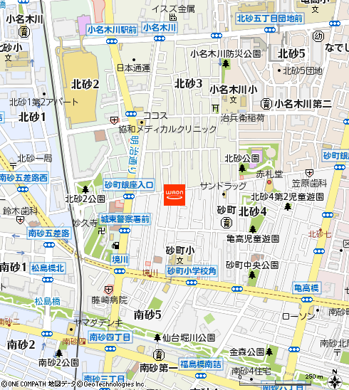 (有)近江屋呉服店付近の地図